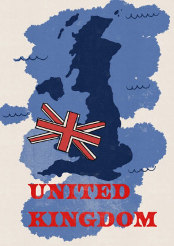 United Kingdom Flag Map