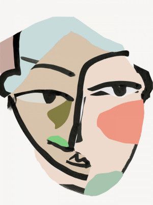 Visage No2 Art Print