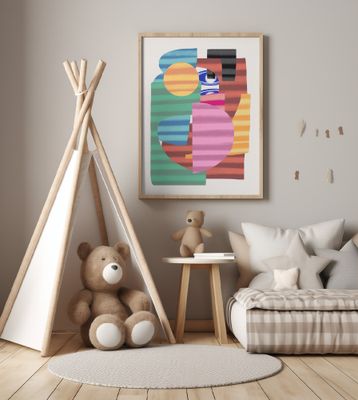 Abstract Stripe Minimal Collage 21