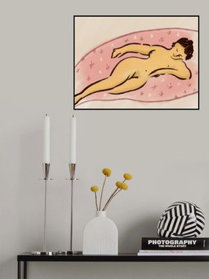 Reclining nude with blanket