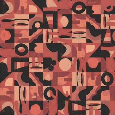 Mid Century Grid Pattern Nine