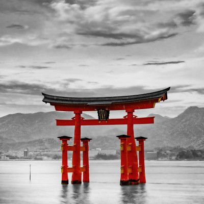 Torii of Itsukushima Shrine on Miyajima - colorkey
