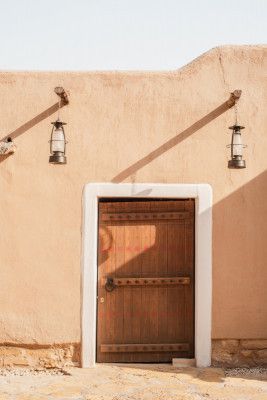 Arabian Door With Lanterns