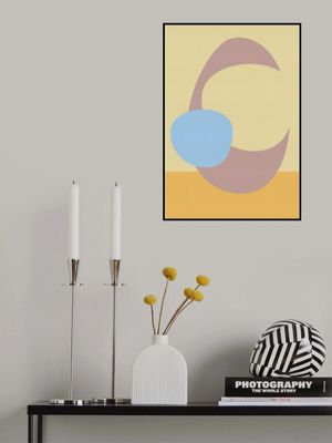 Stacked Ovals in Soft Yellow, Lilac and Light Blue