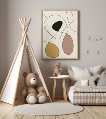 Minimal graceful line art abstract 19