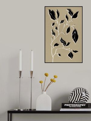 Elegant Black and White Plant Silhouettes