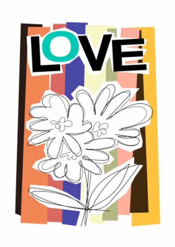 Scribble Flower Faded