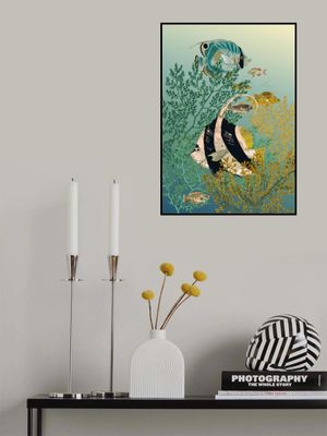 coral reef deep silence teal