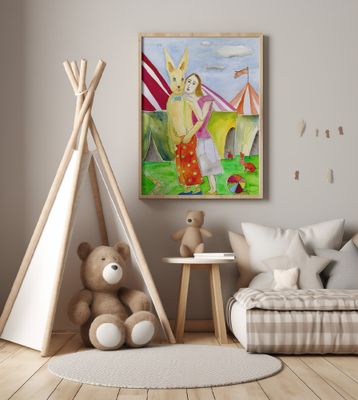 Circus Performers with Rabbits