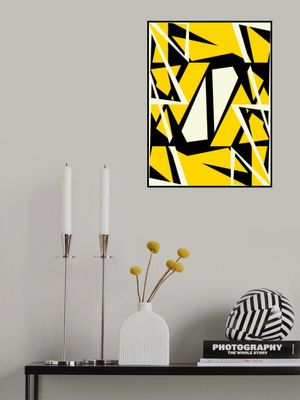Bold Black and Yellow Geometric Shapes