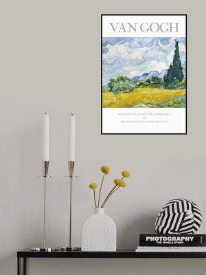 Wheat Field With Cypresses