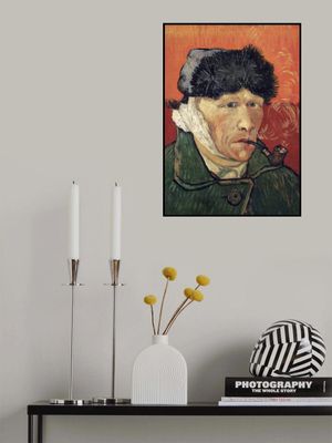 Vincent Van Gogh's Self Portrait With Bandaged Ear and Pipe (1889)