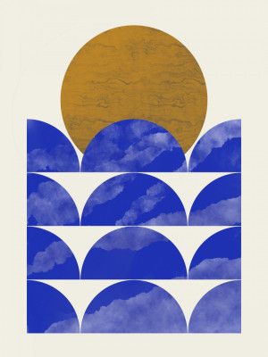 Geometrical Sunset Composition