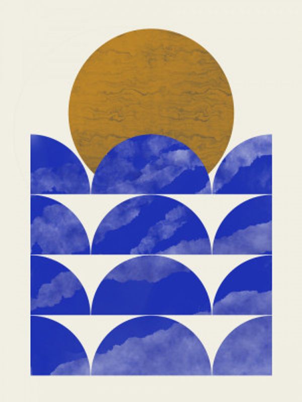 Geometrical Sunset Composition