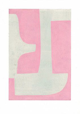Soft Pink Blue Abstract