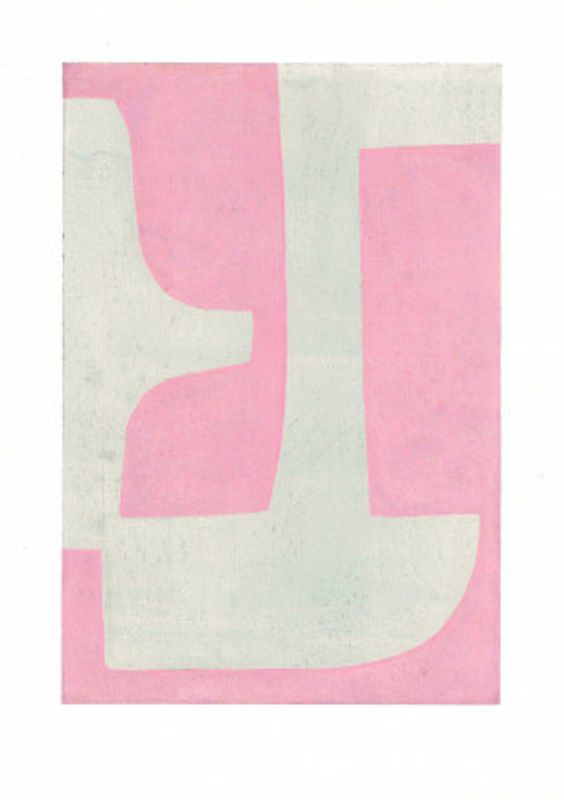 Soft Pink Blue Abstract