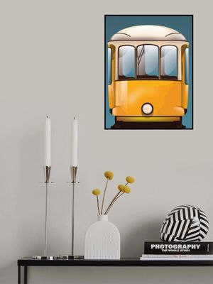 Vibrant Yellow Vintage Tram