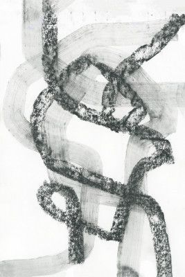 Charcoal Convergence Abstract Charcoal Texture Art Print