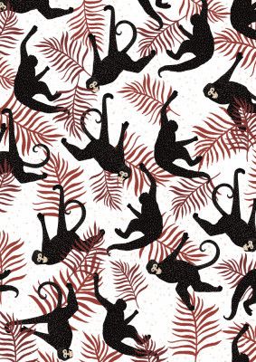 Monkey Vintage Pattern