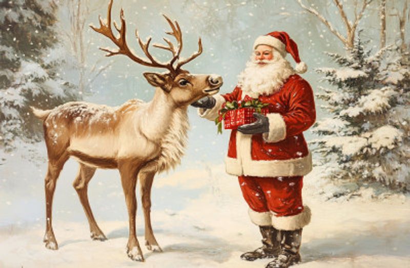 Pictufy Santa and Reindeer