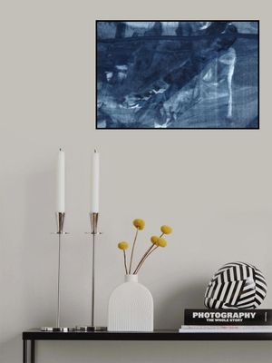 Blue Texture Flowing Vertical Lines