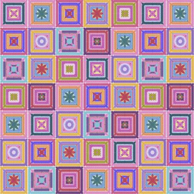 Colorful digital grandma squares I