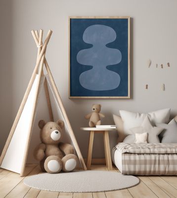 Blue Silhouette Form