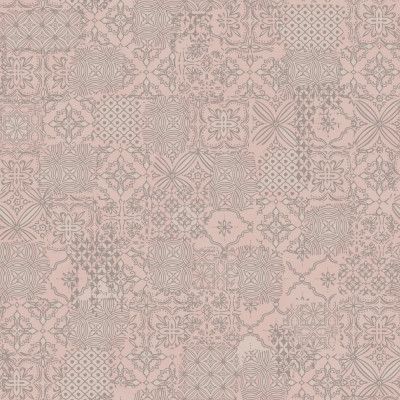 Vintage Tile Pattern Clash Soft Pink