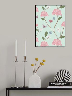 Chinoiserie Inspired Trailing Florals Art Print