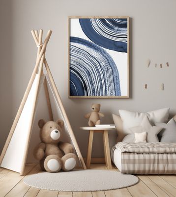 Blue Concentric Waves