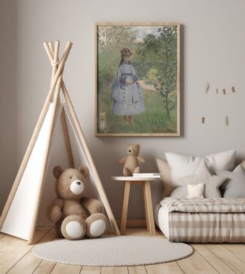 Girl With Dog By Claude Monet