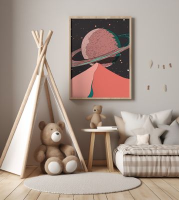 Stylized Cosmic Scene