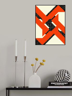Bold Orange and Black Shapes