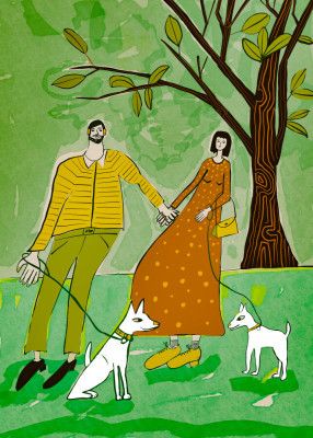 Walking the dogs green