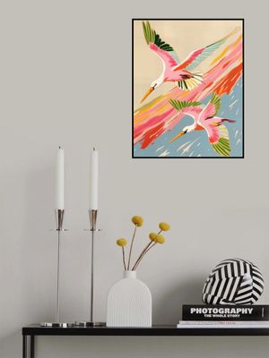 Roseate Spoonbills Sky Ballet