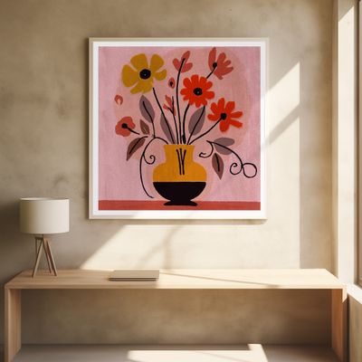 Abstract  Flowers In A Vas