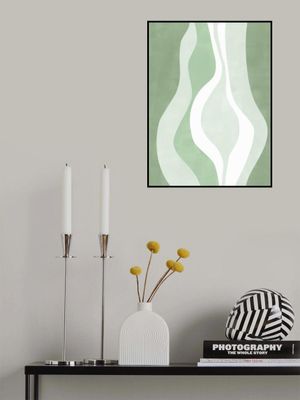 Organic Shapes In Soft Green And White Hues