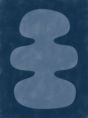 Blue Silhouette Form