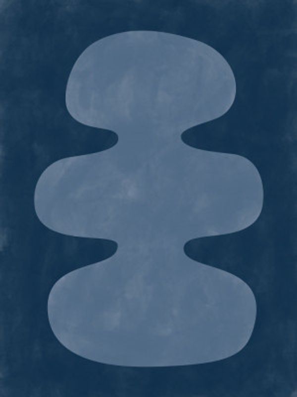 Blue Silhouette Form