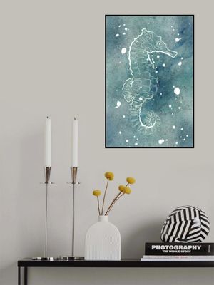 White Seahorse Silhouette