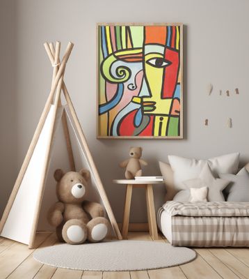 Colorful Geometric Shapes And Bold Lines