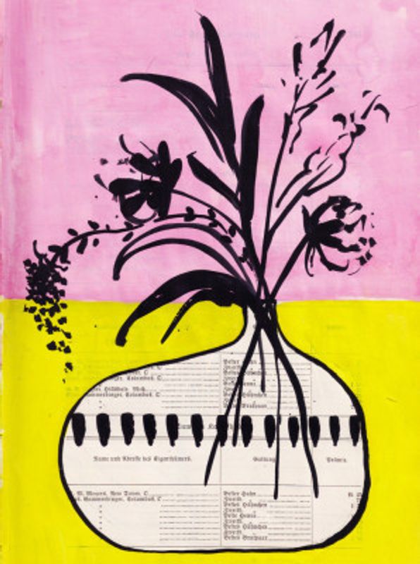 Pink and yellow minimalist bouquet