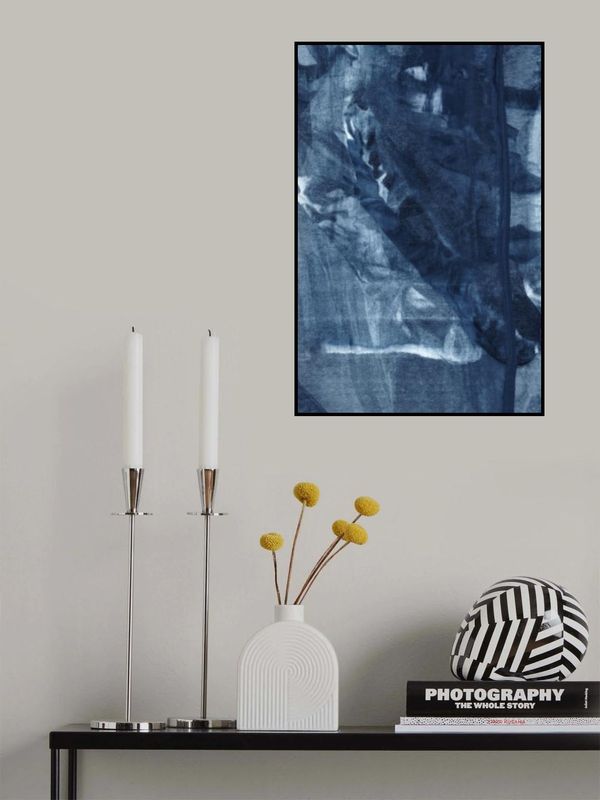 Blue Texture Flowing Vertical Lines