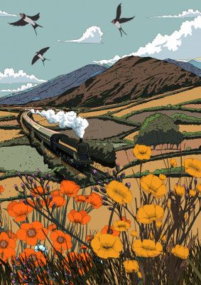 Summer Landscape Railway