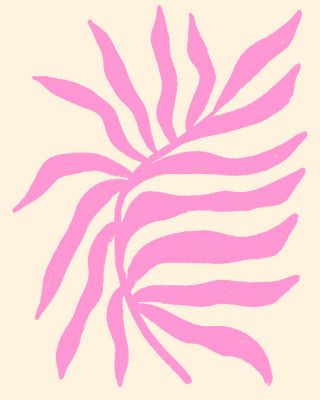 Pink Silhouette Textured Branch