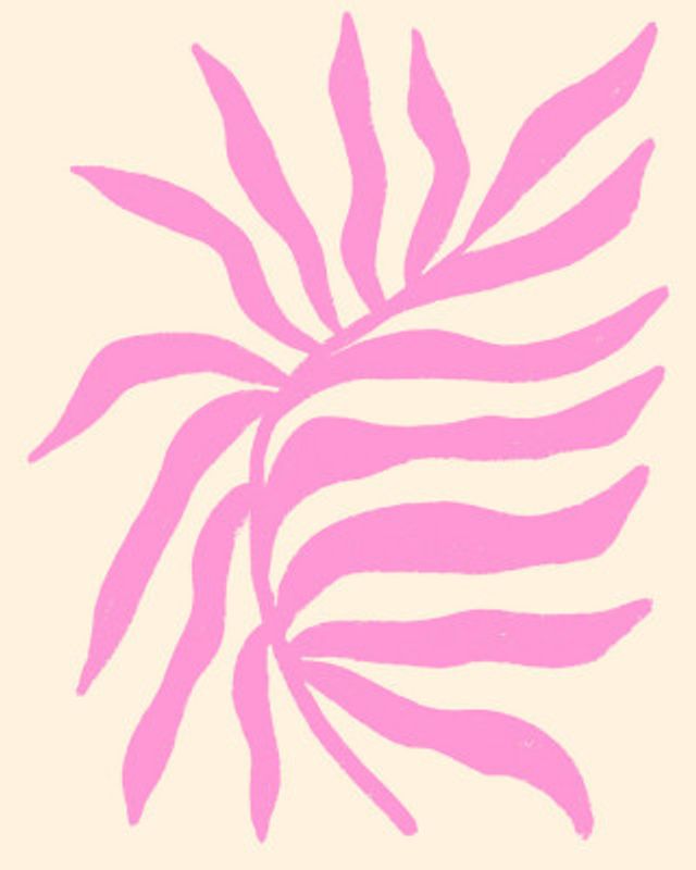 Pink Silhouette Textured Branch