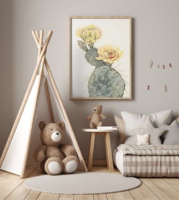 Missouri Prickly Pear From North American Wildflowers (1925) By Mary Vaux Walcott.