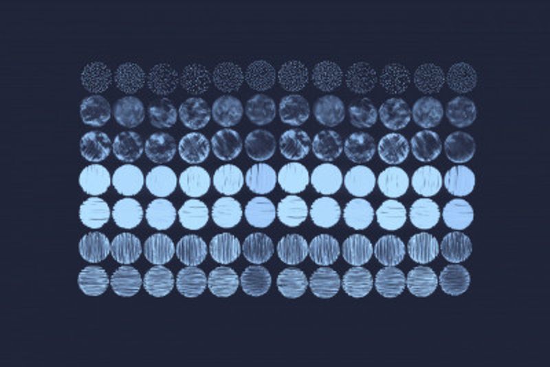 Meditation Circles Blue 24x36