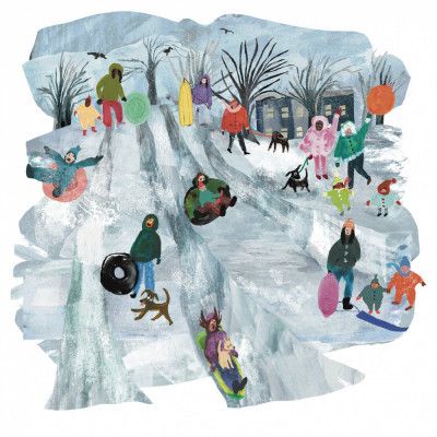The Good Hill, Sledding in New England, Winter Art