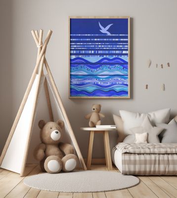 Skimming the Ocean Waves